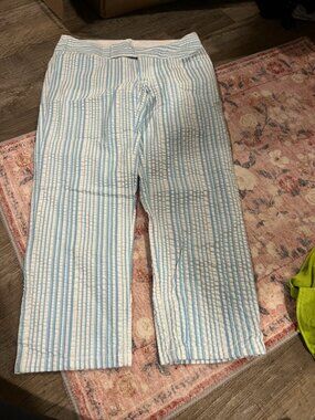 Lilly Pulitzer blue stripe searsucker pants size 4